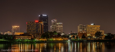 From the Arkansas River Trail at night  Little Rock, Arkansas